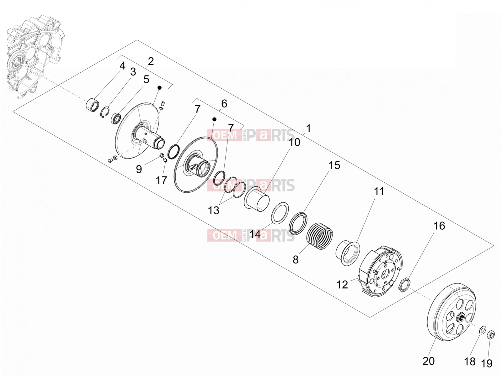 PIAGGIO Liberty 150 Engine » Driven pulley