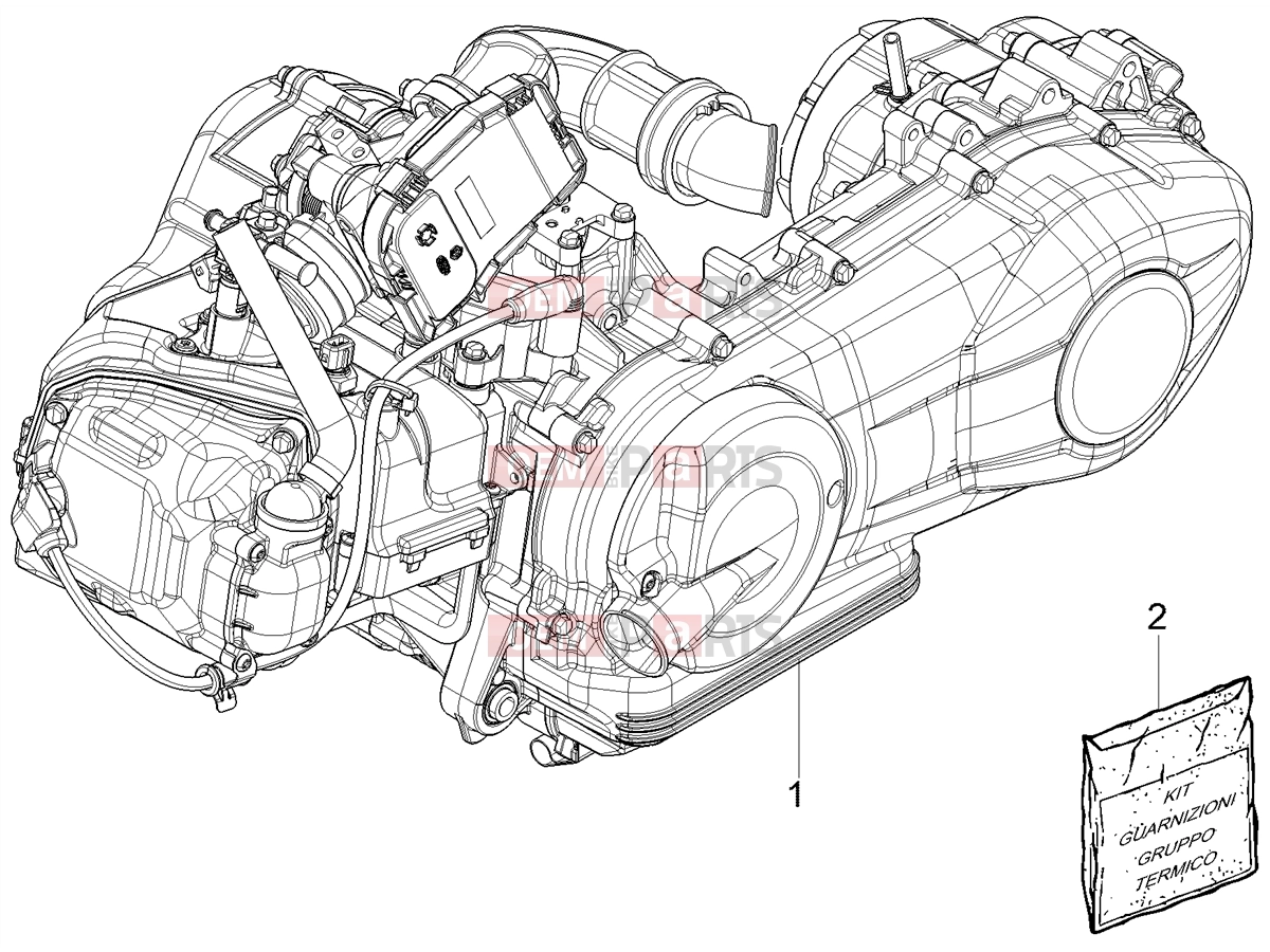 PIAGGIO Liberty 150 Engine » Engine, assembly