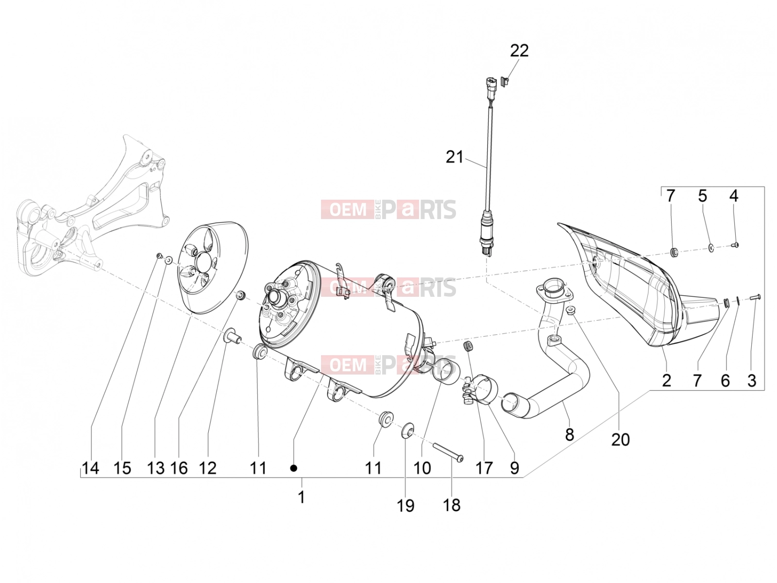 PIAGGIO MP3 400 Engine » Silencer