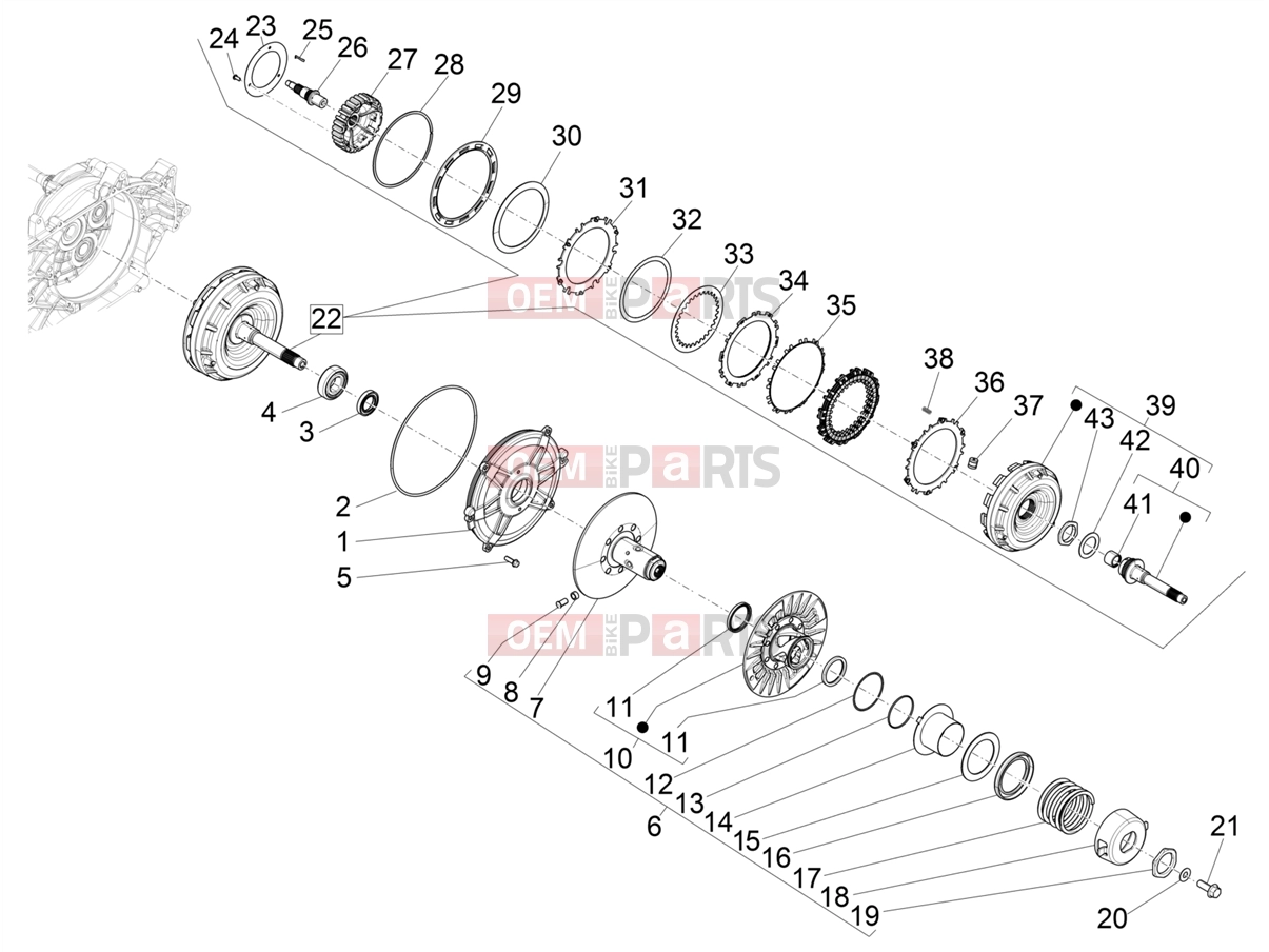 PIAGGIO MP3 400 Engine » Driven pulley
