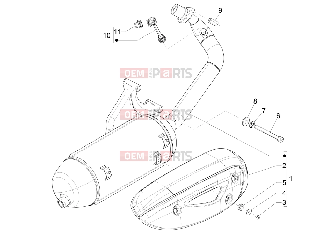 PIAGGIO Zip 50 4T Engine » Silencer