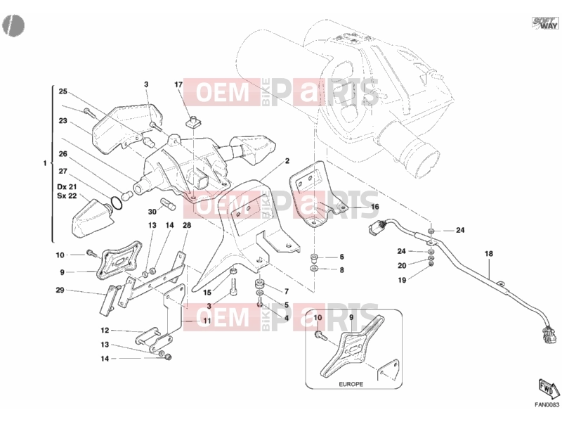 DUCATI 2003 Multistrada 1000 TAILLIGHT » LIGHTING SYSTEM
