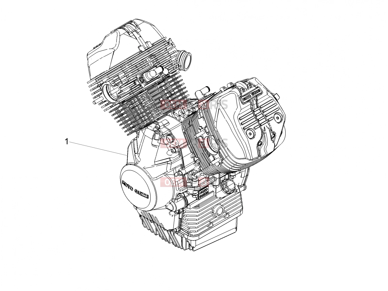 Engine » Engine-Completing part-Lever - Motoguzzi V7 III Stone 