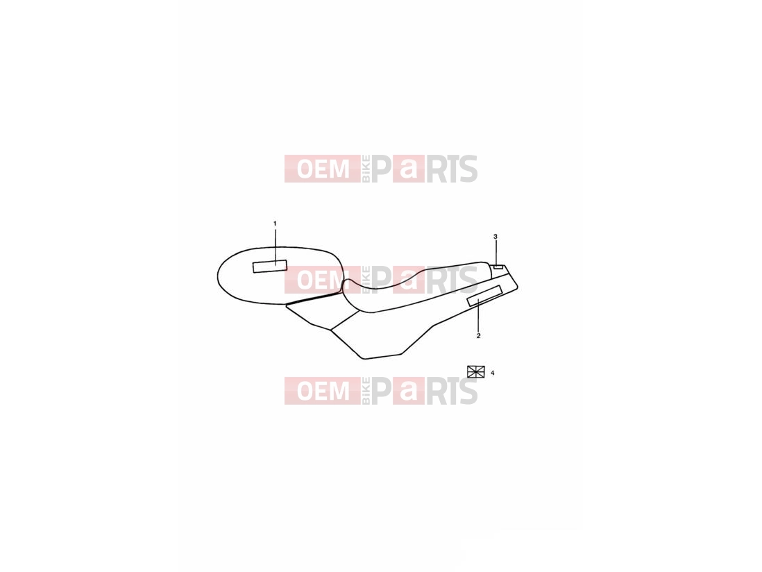 Triumph 1994 TRIDENT Decals Silver