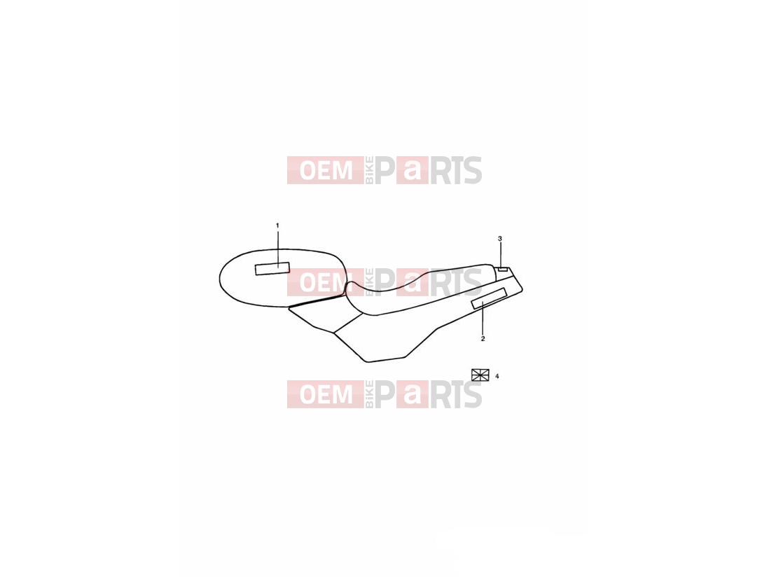 Triumph 1995 TRIDENT Decals Cherry Black