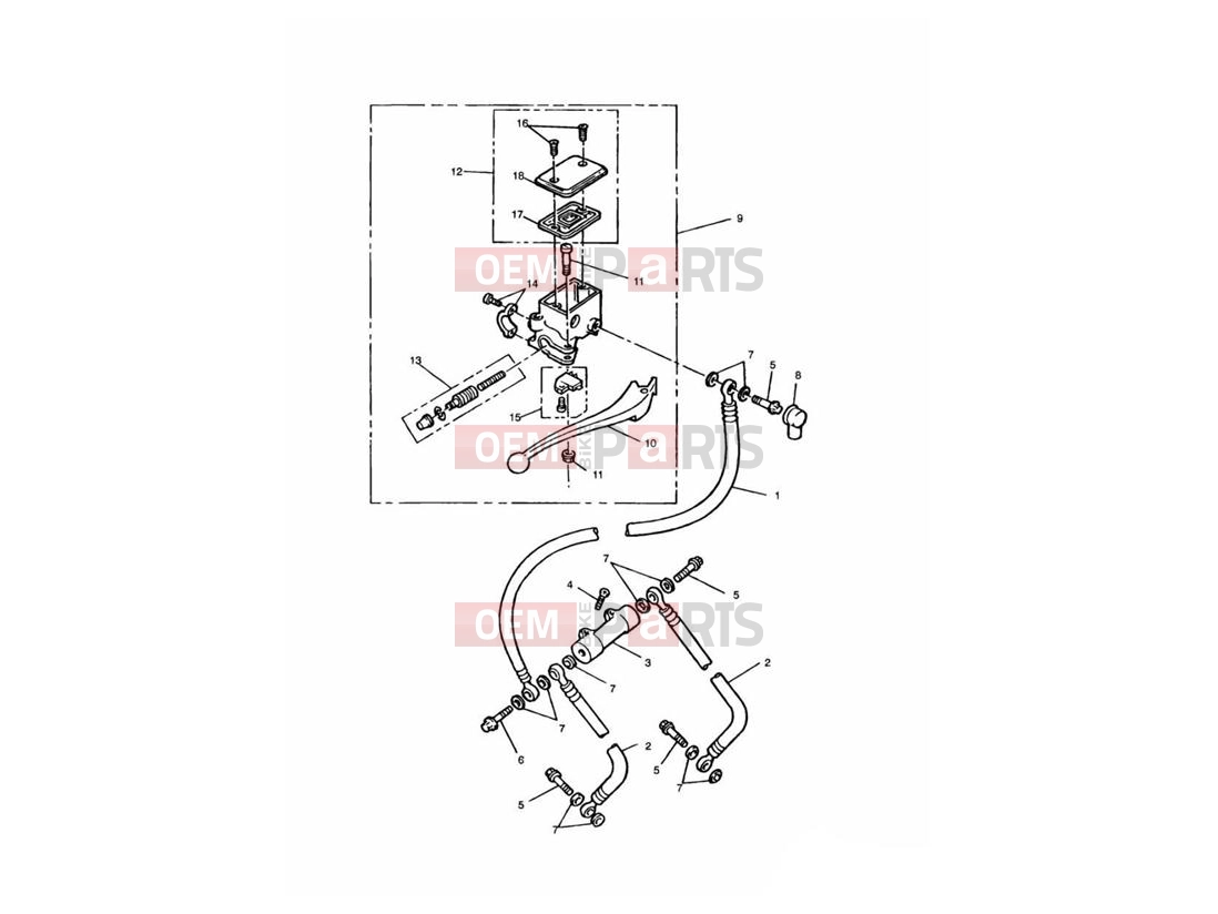 Triumph 1998 TRIDENT Front Brake Master Cylinder