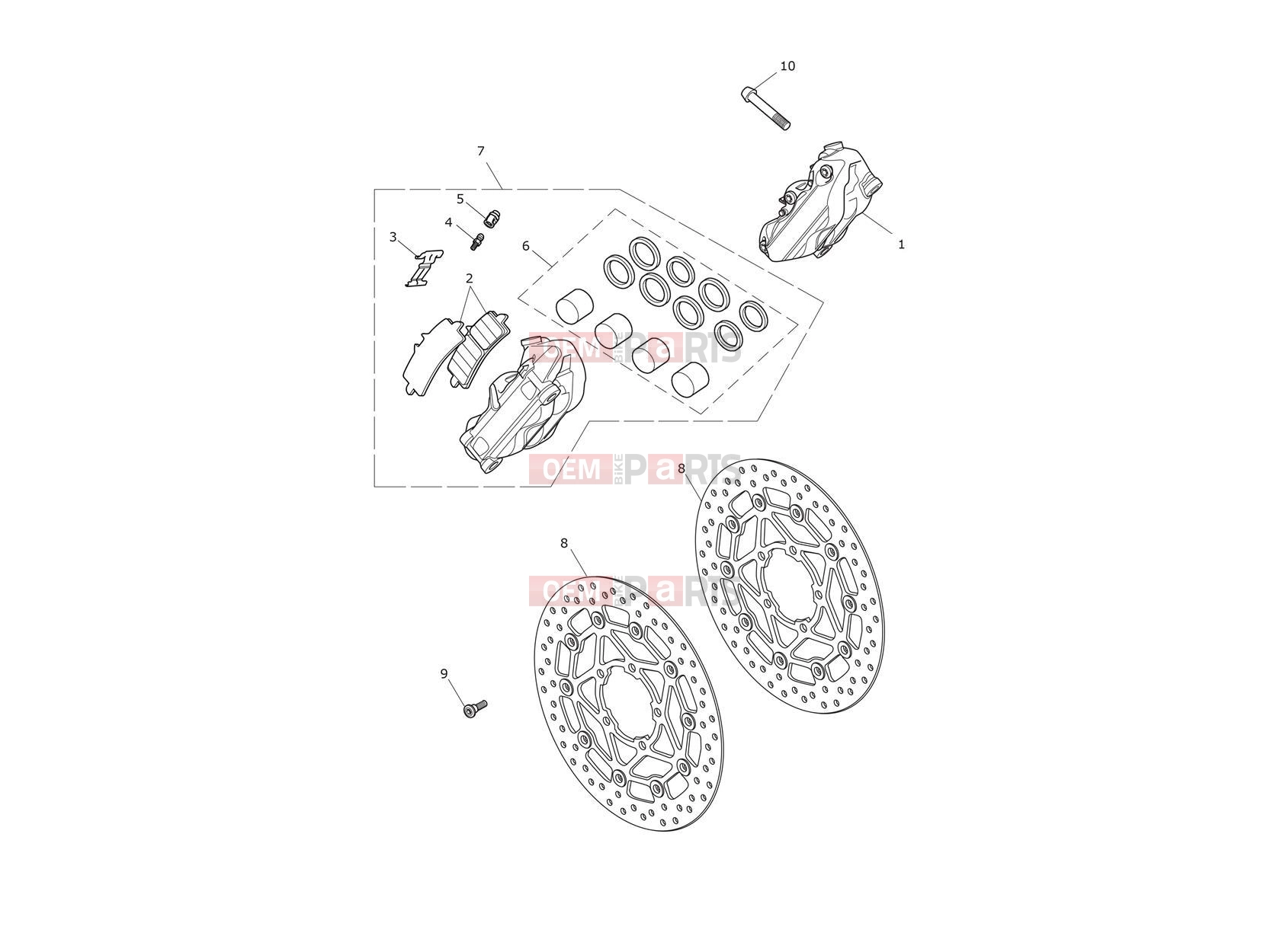Triumph 2017 THRUXTON R Front Brake Caliper & Disc