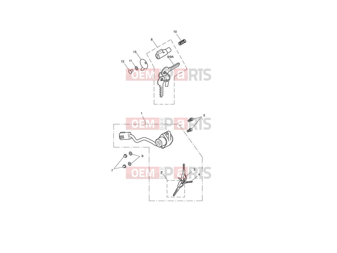 Triumph 2012 THUNDERBIRD STORM Ignition Switch & Steering Lock