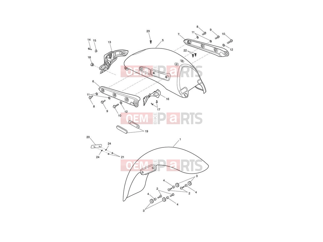 Triumph 2013 THUNDERBIRD STORM Mudguards