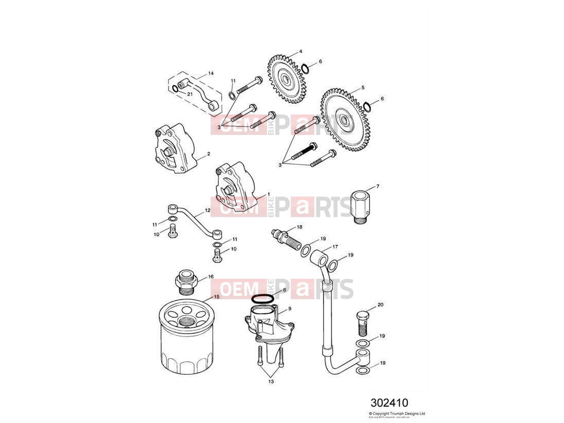 Triumph 2004 SPEEDMASTER CARBS Lubrication System