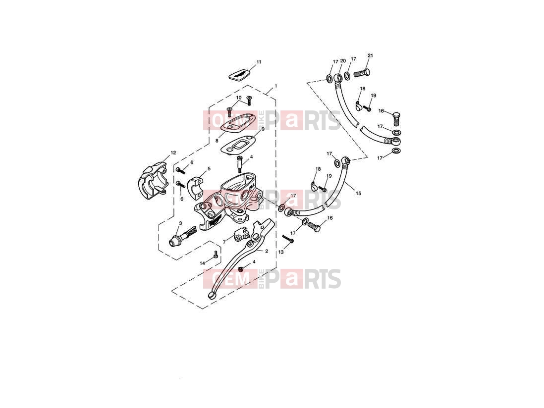 Triumph 2007 SPEEDMASTER EFI Front Master Cylinder & Hoses