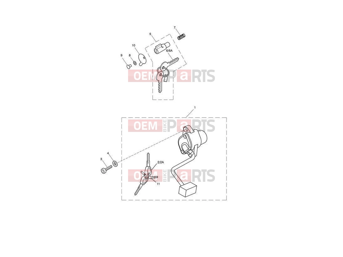 Triumph 2012 SPEEDMASTER EFI Ign Switch & Steer Lock 439975
