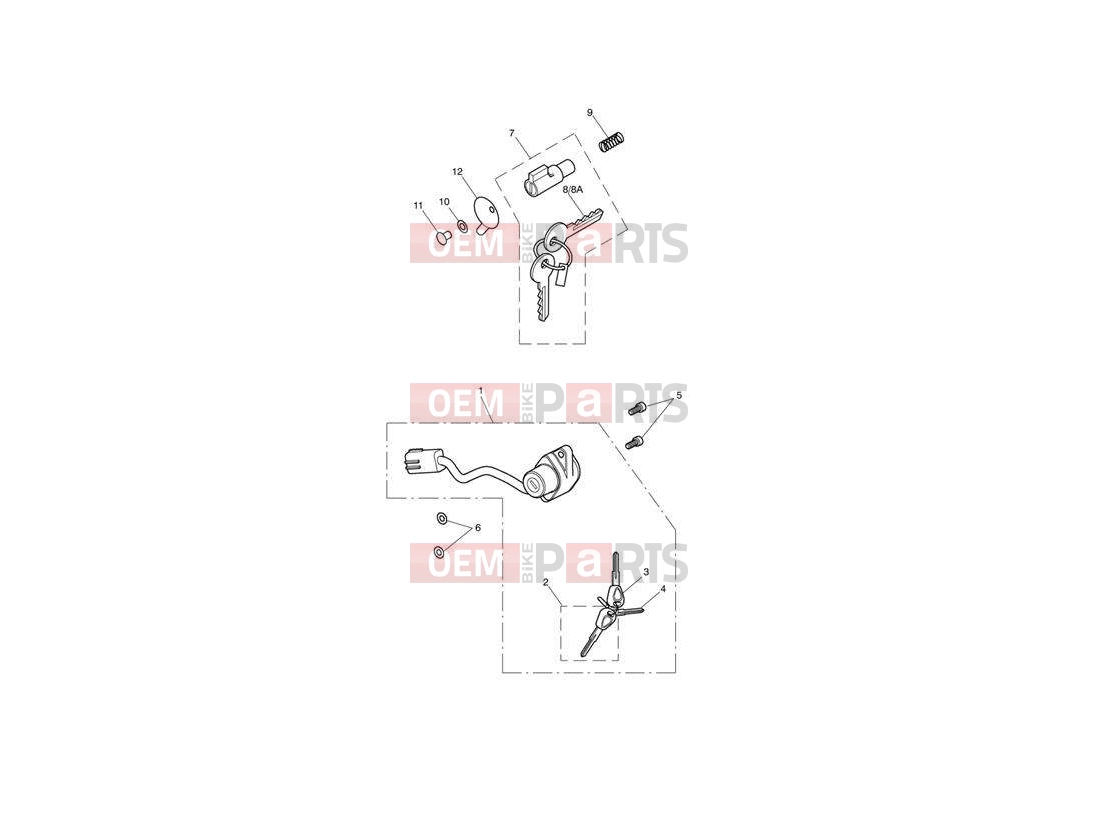 Triumph 2012 SPEEDMASTER EFI Ign Switch & Steer Lock 439976