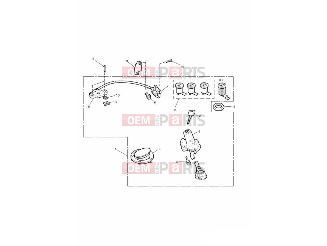 Triumph 1996 TROPHY 29156 > Ignition Switch & Lock Set