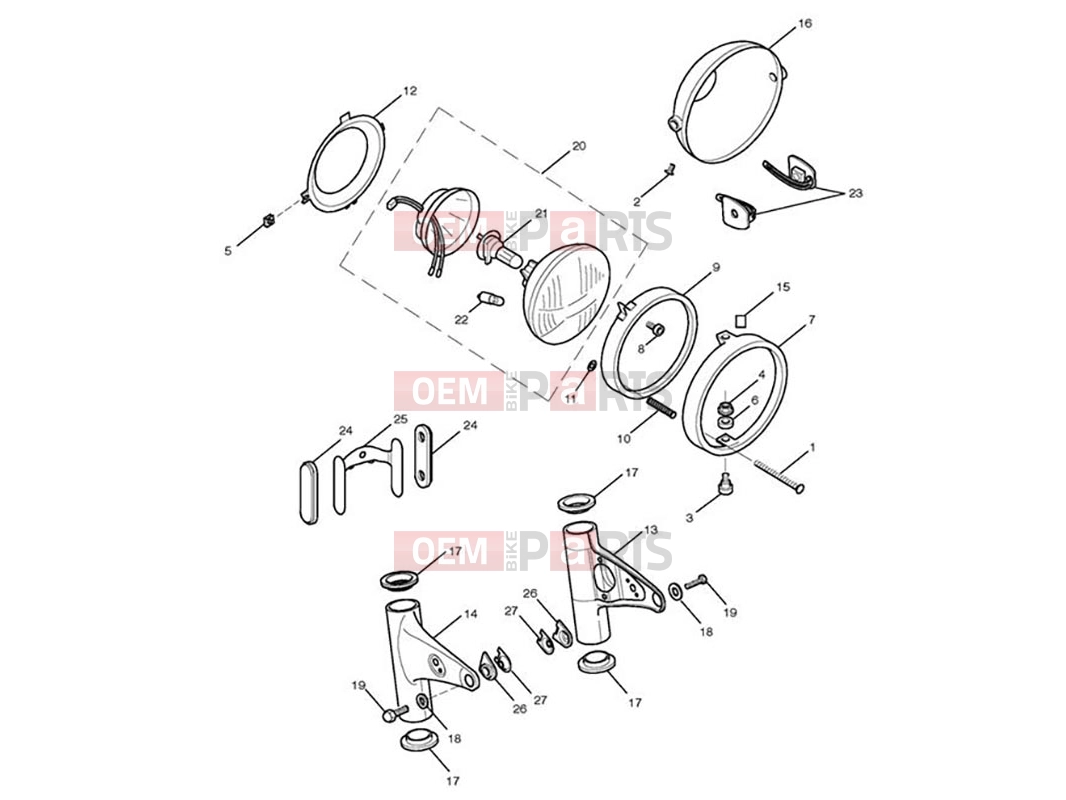 Triumph 2010 SCRAMBLER EFI Headlight Assembly
