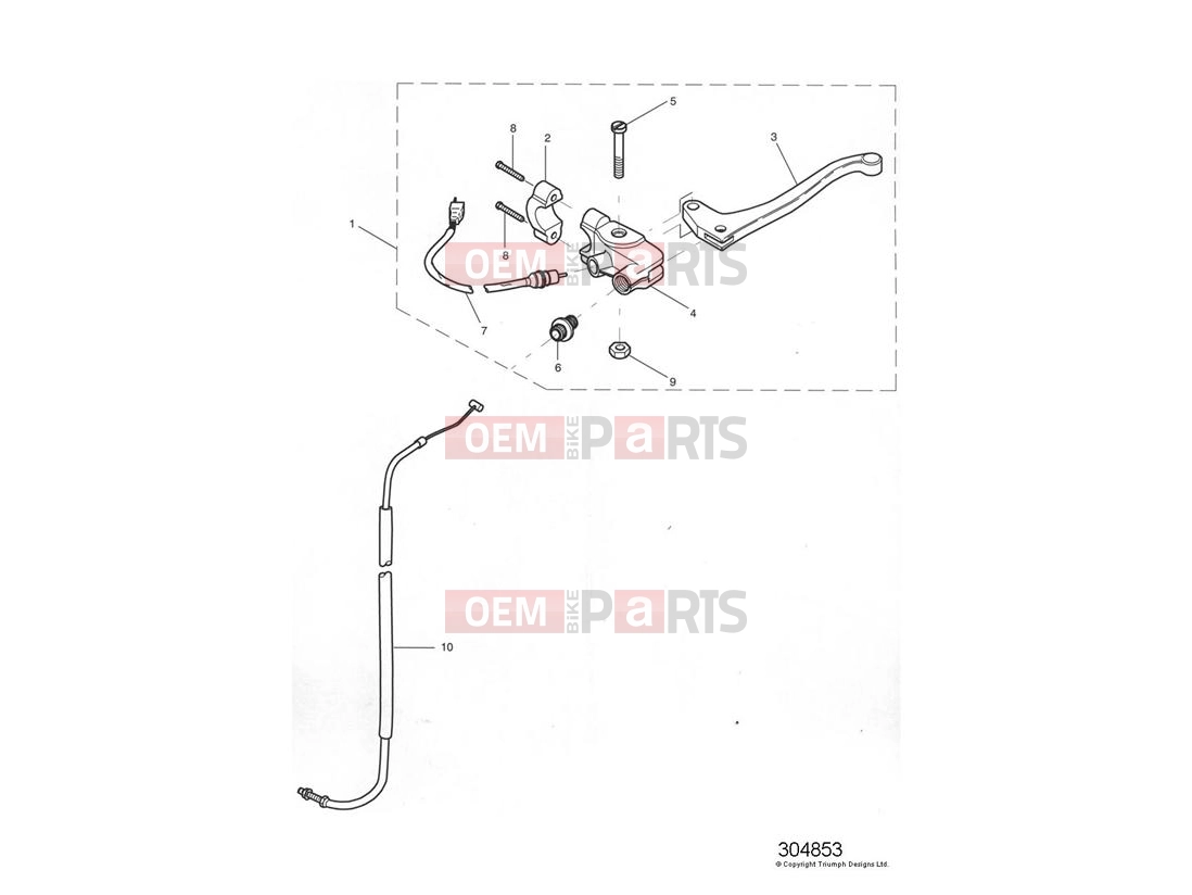 Triumph 2000 TT600 Control Cables