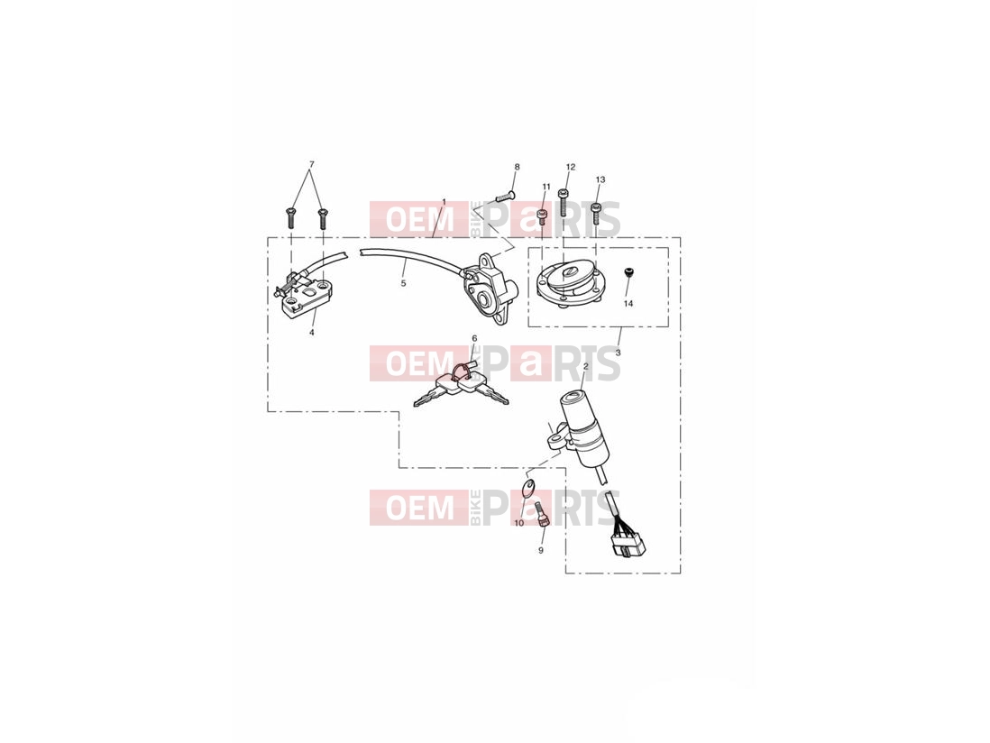 Triumph 2003 TT600 Ignition Switch & Lock