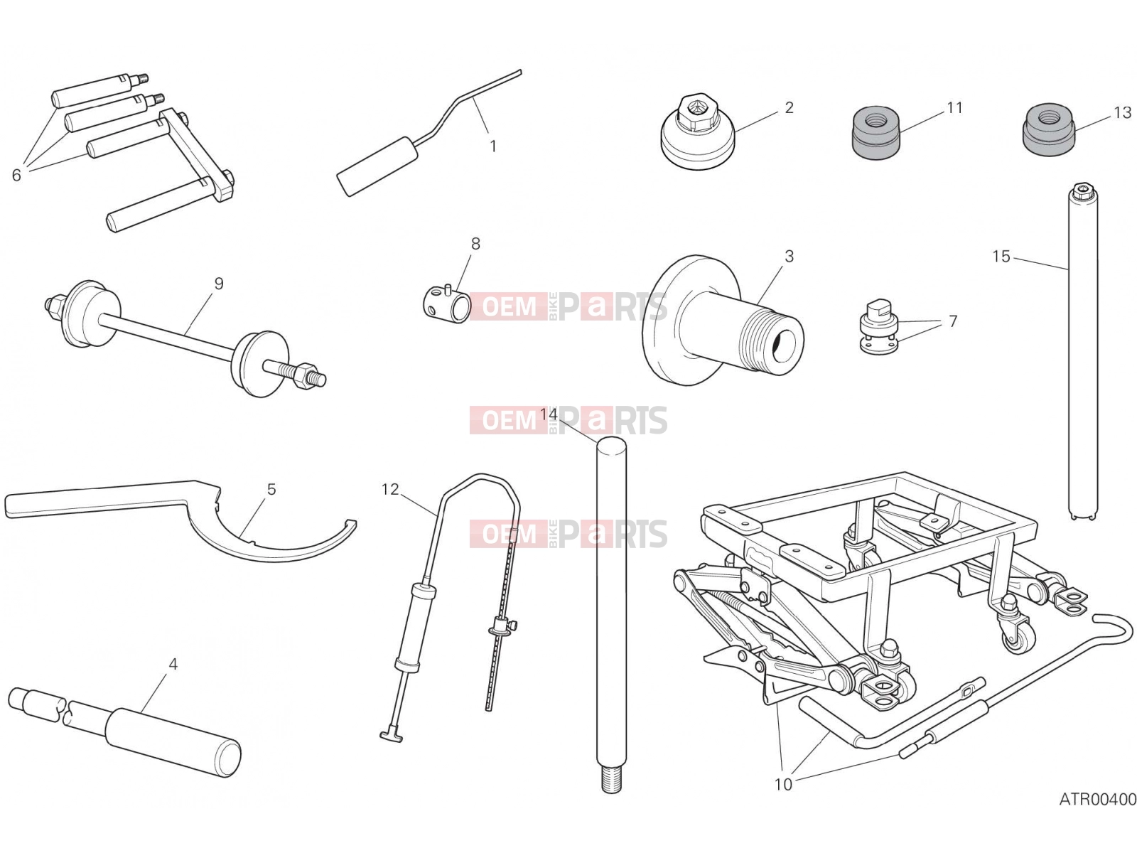 DUCATI 2022 Diavel 1260 S WORKSHOP SERVICE TOOLS (FRAME)
