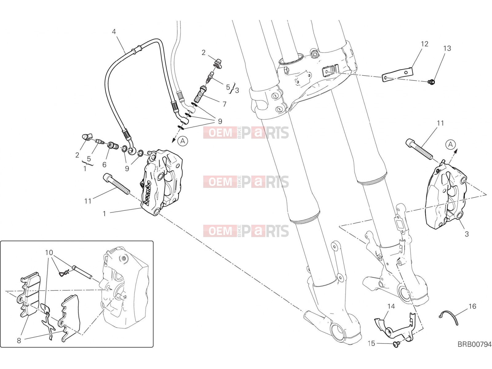 DUCATI 2022 Multistrada V4 FRONT BRAKE SYSTEM