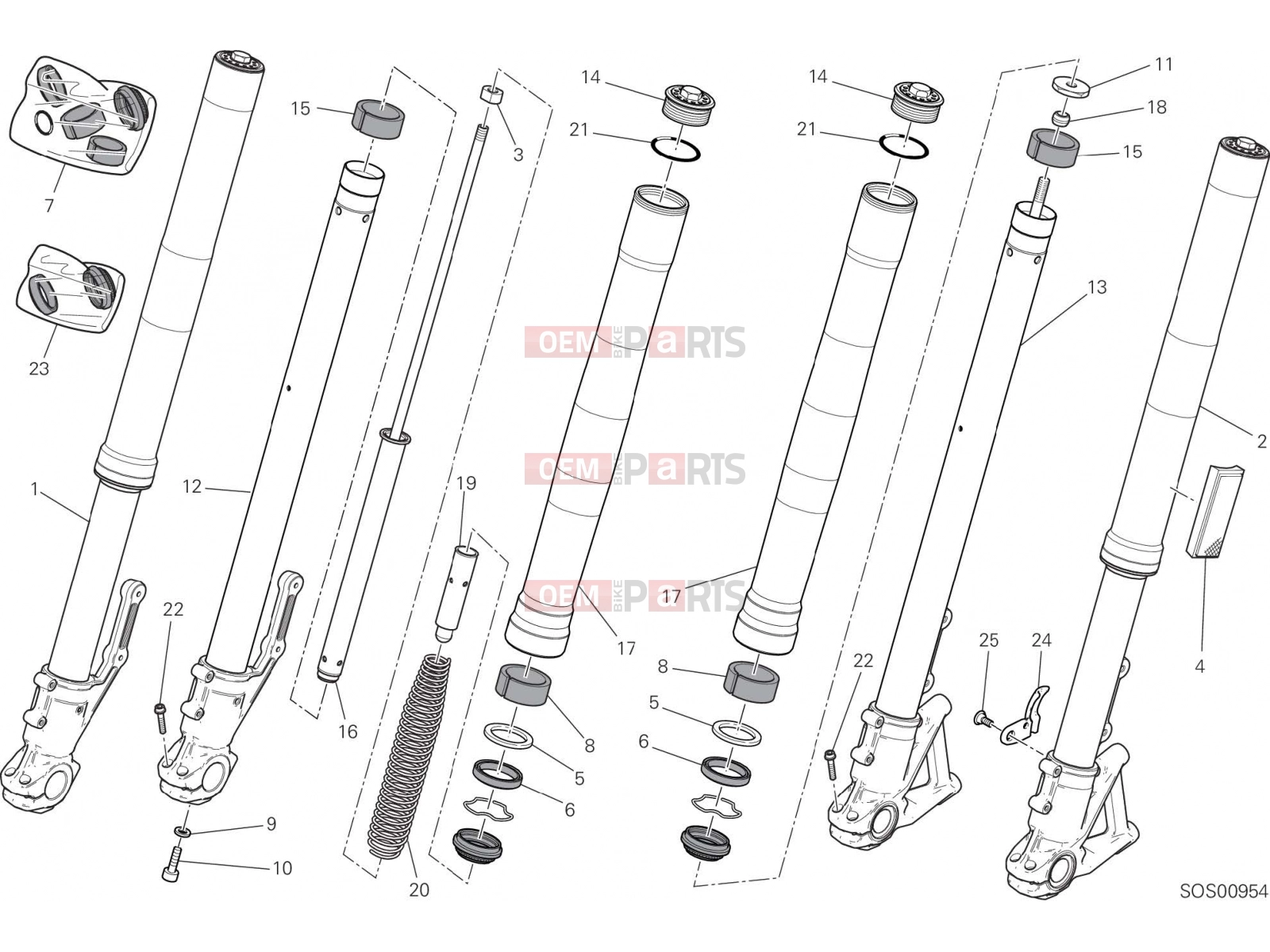 DUCATI 2022 Scrambler Nightshift FRONT FORK [MOD:SCR800NS]