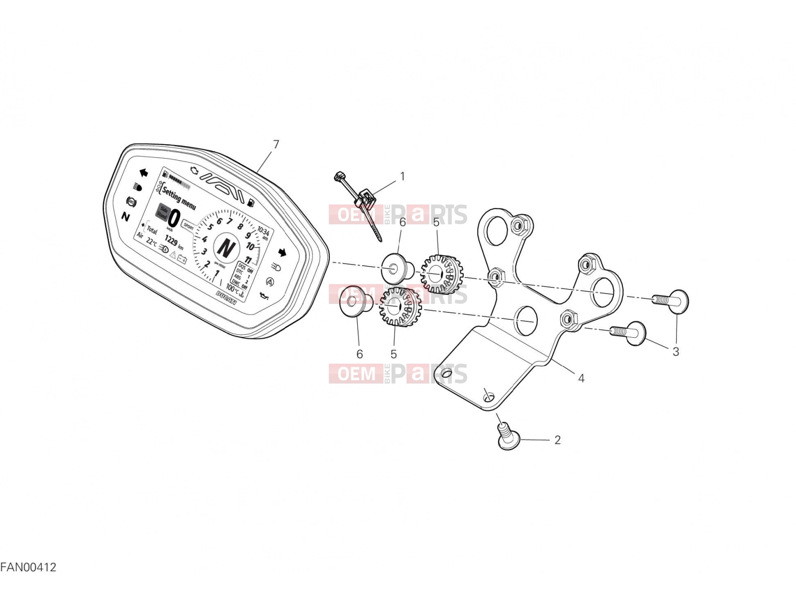 DUCATI 2023 Monster Plus INSTRUMENT PANEL