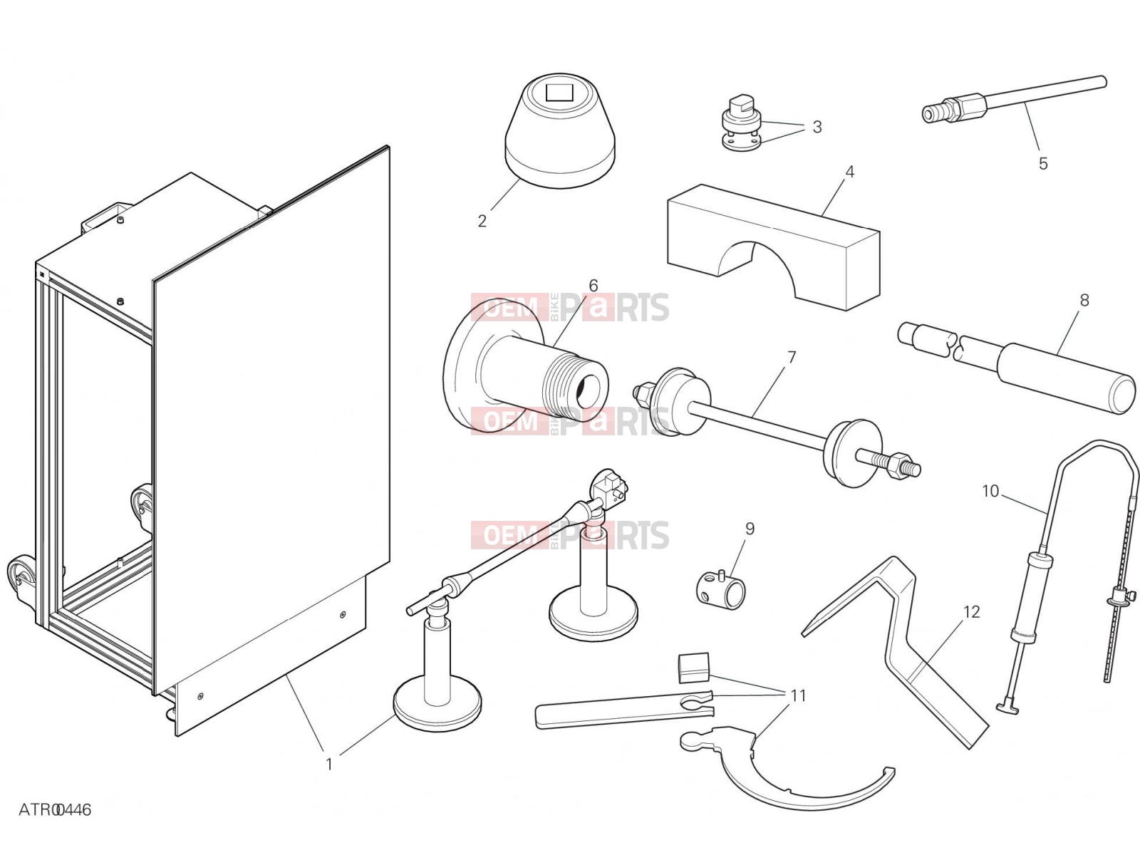 DUCATI 2023 Multistrada V4 WORKSHOP SERVICE TOOLS (FRAME)