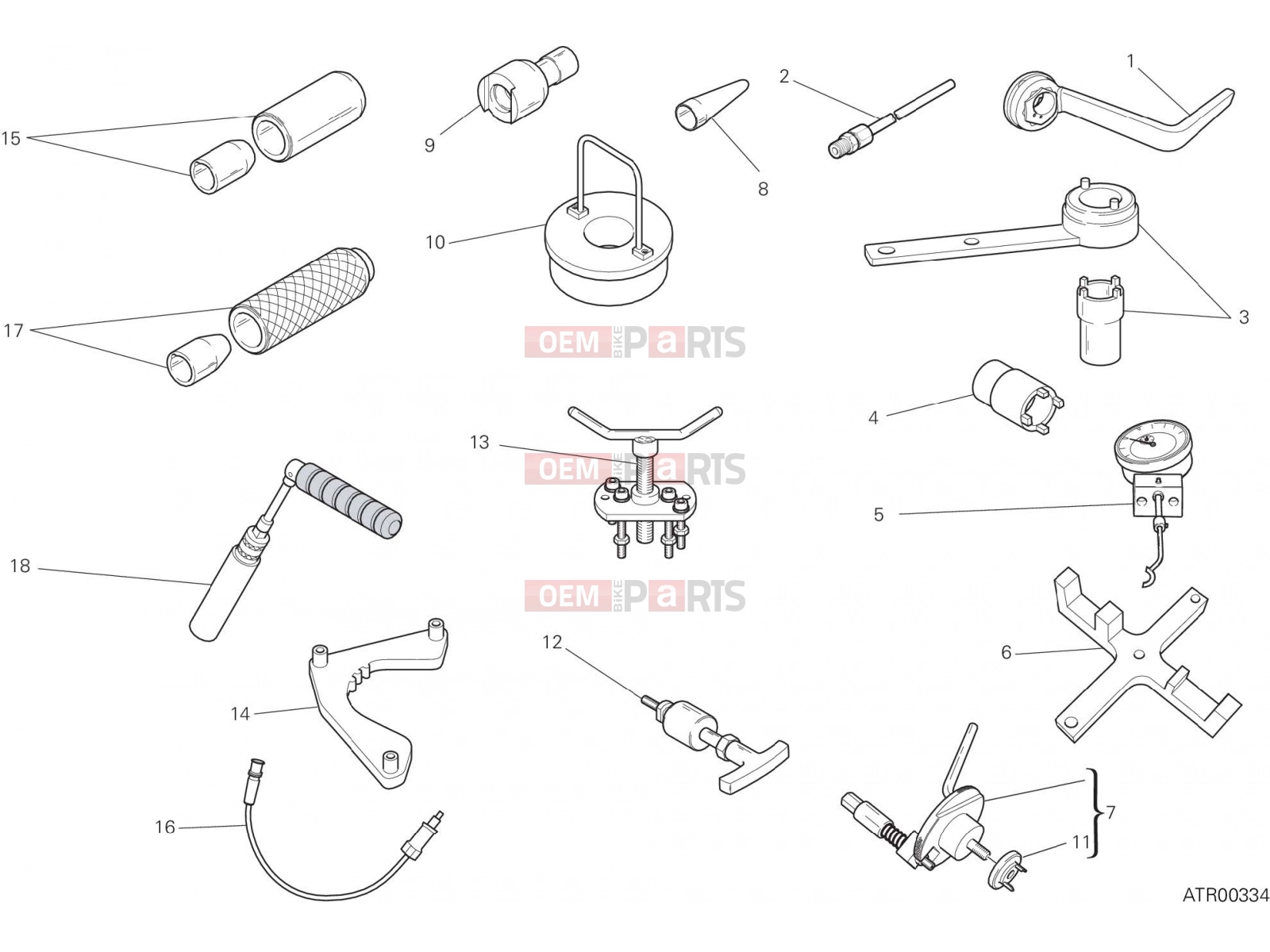 DUCATI 2017 Multistrada 1200 WORKSHOP SERVICE TOOLS [MOD:MS1200]