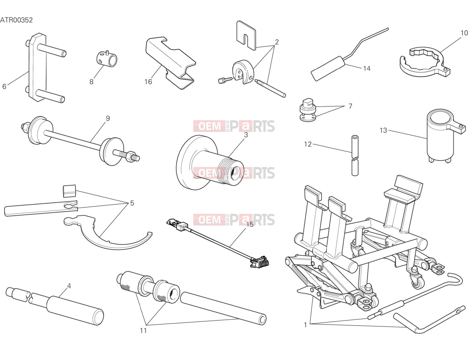 DUCATI 2018 Multistrada 1260 WORKSHOP SERVICE TOOLS [MOD:MS1260]