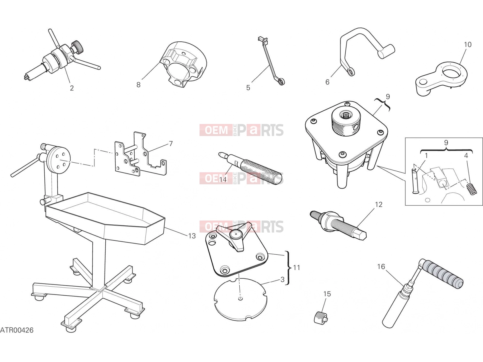 DUCATI 2022 Panigale V2 WORKSHOP SERVICE TOOLS (ENGINE)