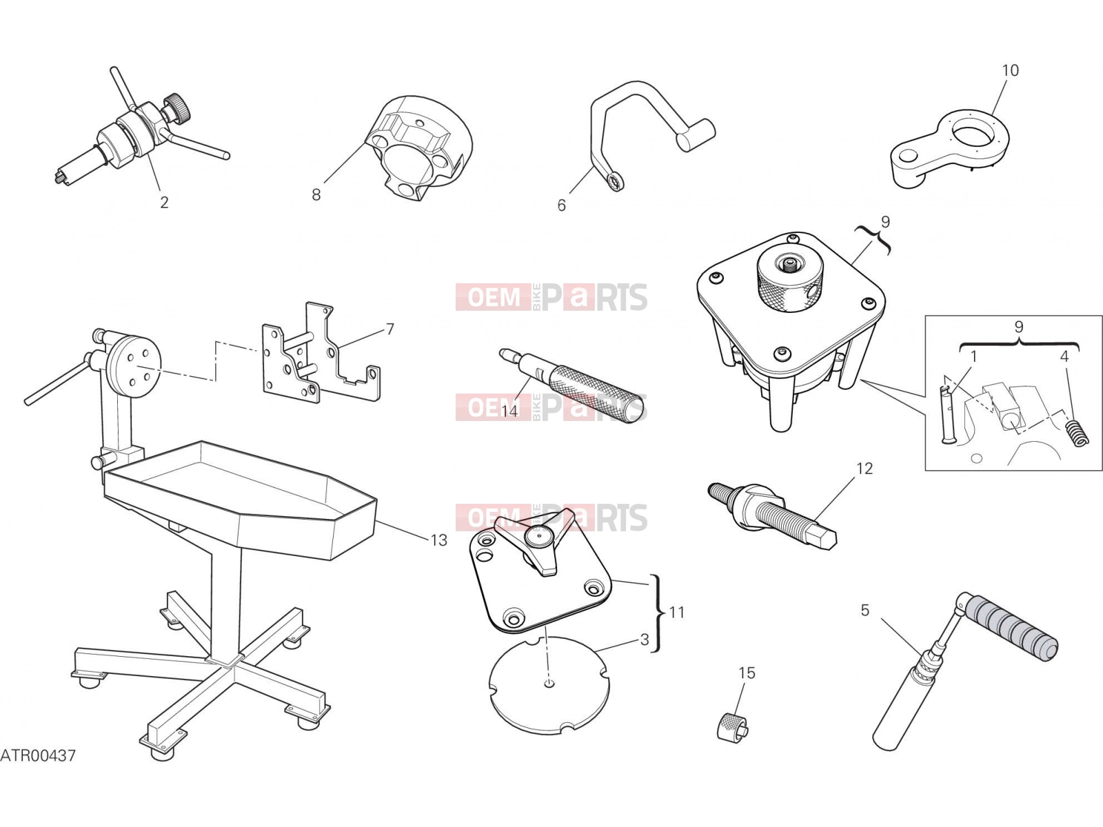 DUCATI 2023 Panigale V2 WORKSHOP SERVICE TOOLS (ENGINE)