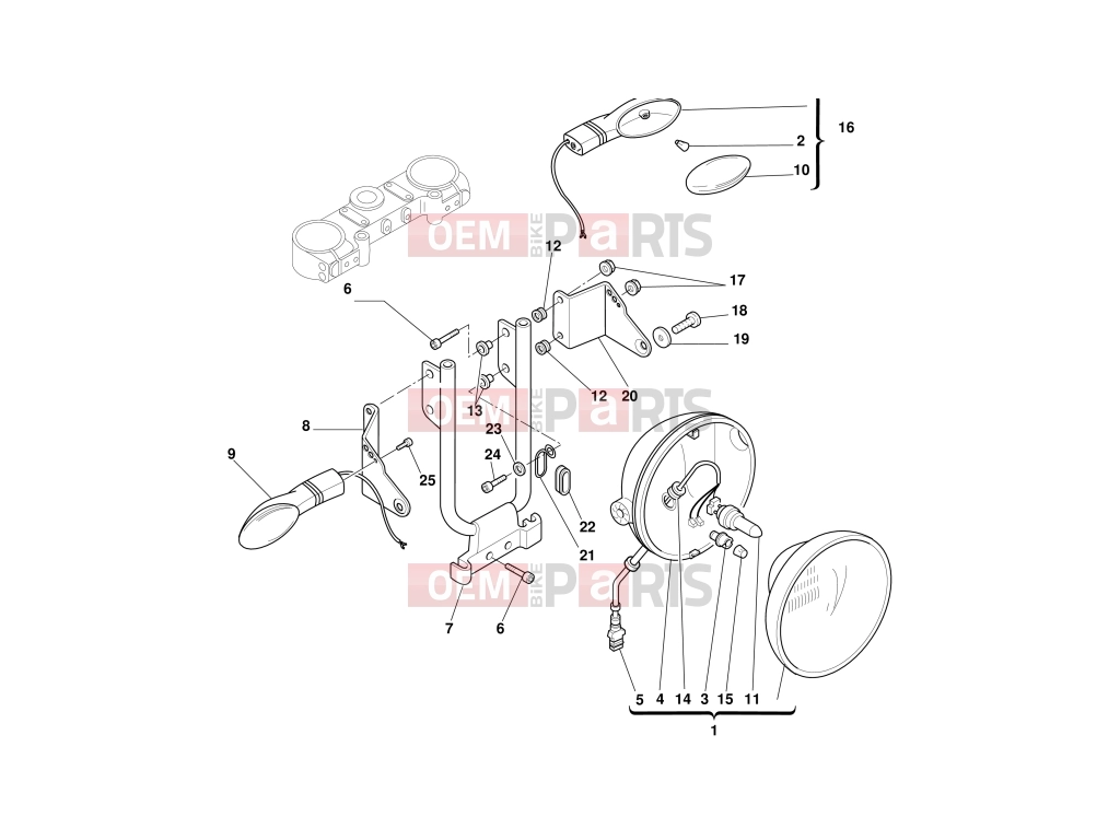 DUCATI 2000 Monster 600 FRONT HEAD-LIGHT