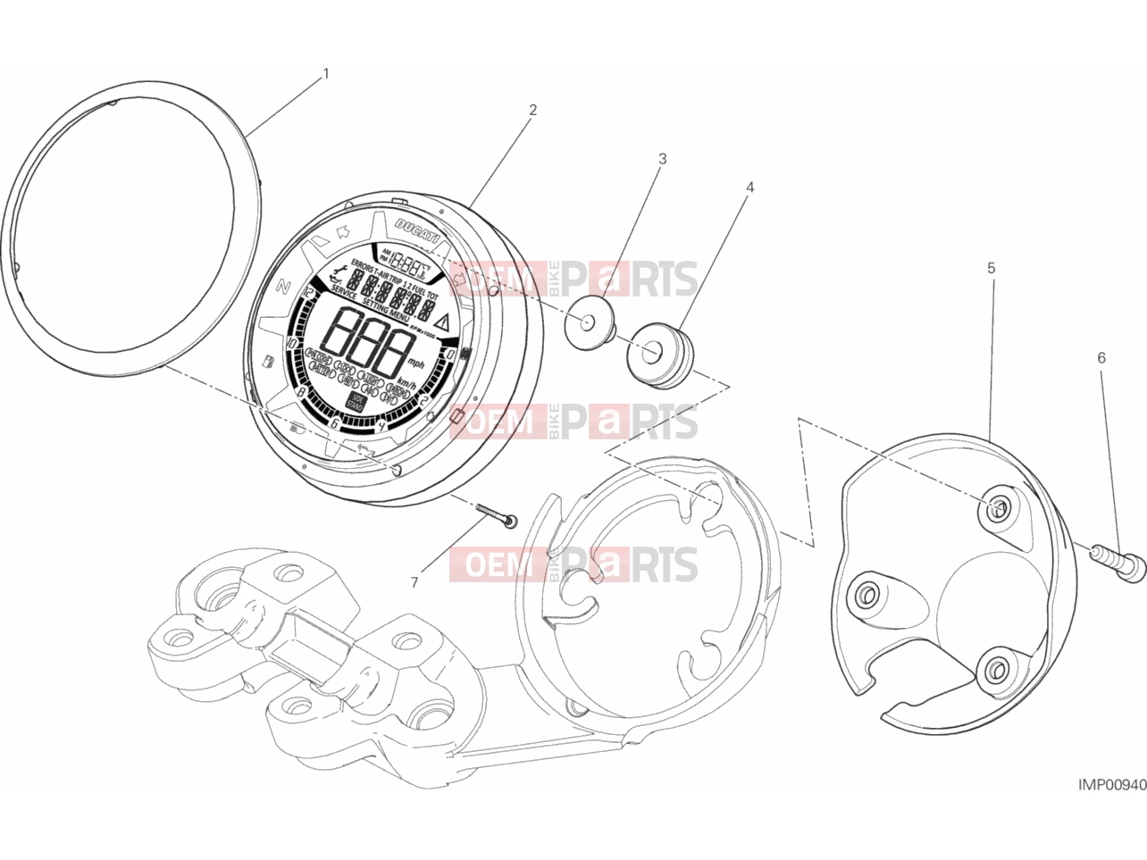 DUCATI 2016 Scrambler Sixty2 INSTRUMENT PANEL