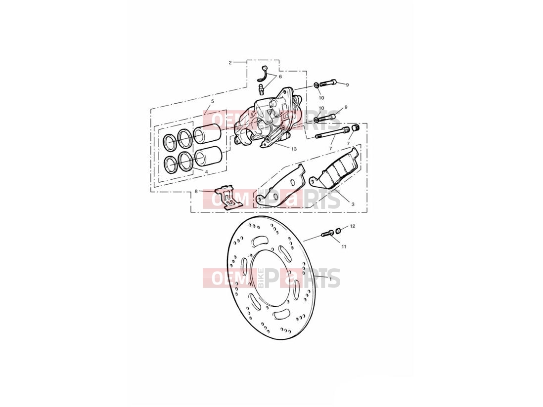 Front Brake Caliper and Disc - Triumph THUNDERBIRD 1995