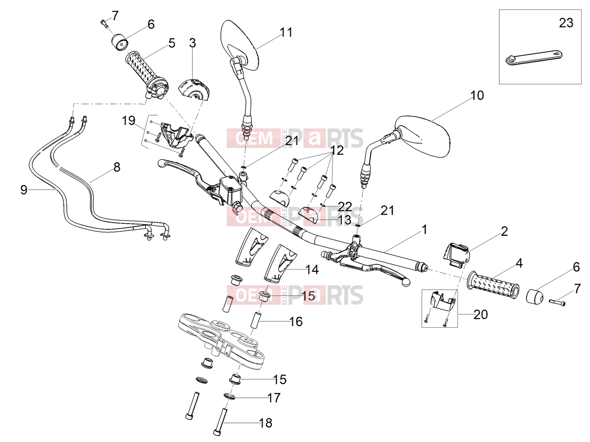 Handlebar - Controls » Handlebar - Controls - Motoguzzi V9 Bobber 850 2023