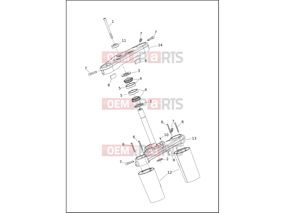 Harley-Davidson 2022 SOFTAIL SOFTAIL STANDARD  - FXST FORK BRACKETS, FRONT - FLHCS
