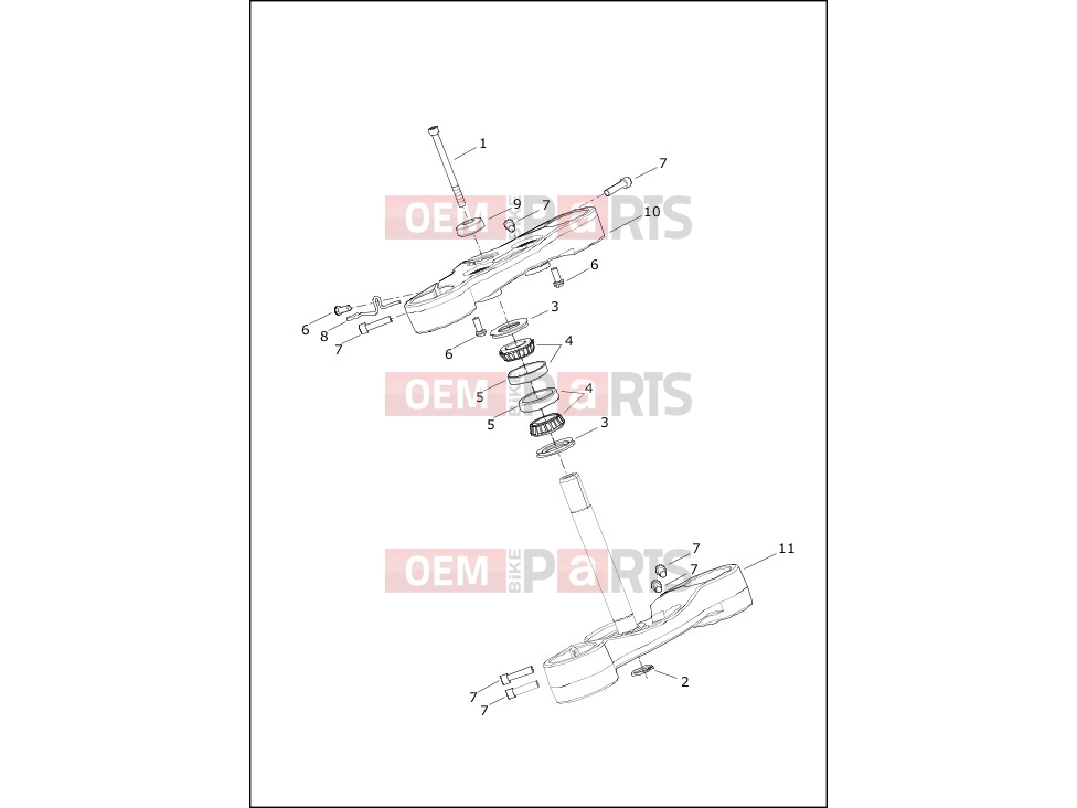 Harley-Davidson 2020 SOFTAIL SOFTAIL STANDARD  - FXST FORK BRACKETS, FRONT - FXLRS