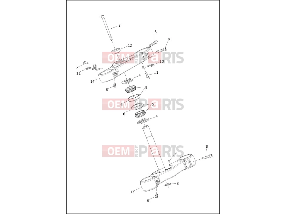 Harley-Davidson 2018 SOFTAIL SOFTAIL FAT BOB  - FXFB FORK BRACKETS, FRONT - FXBB