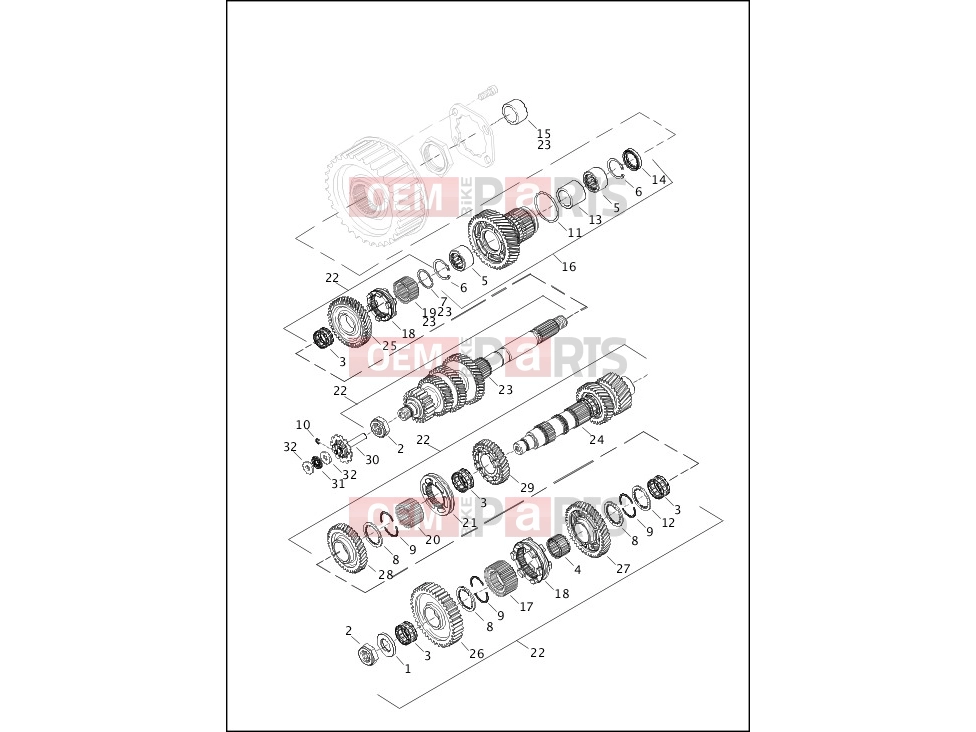 Harley-Davidson 2015 DYNA DYNA SWITCHBACK  - FLD TRANSMISSION GEARS