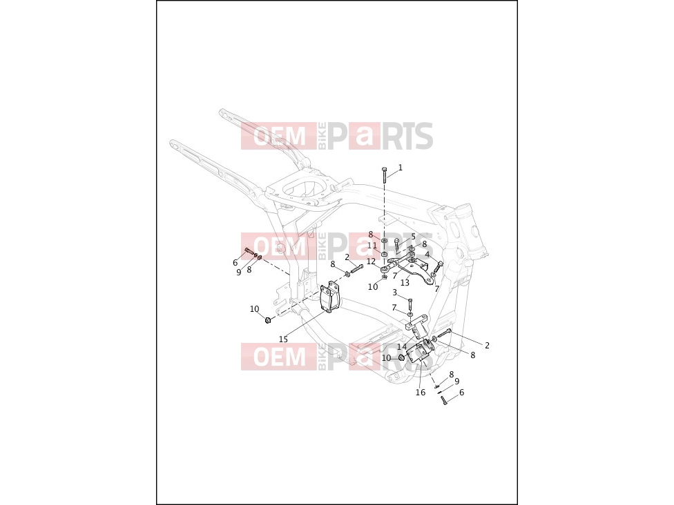 Harley-Davidson 2014 DYNA DYNA SUPER GLIDE CUSTOM  - FXDC ENGINE MOUNTS & STABILIZER LINK