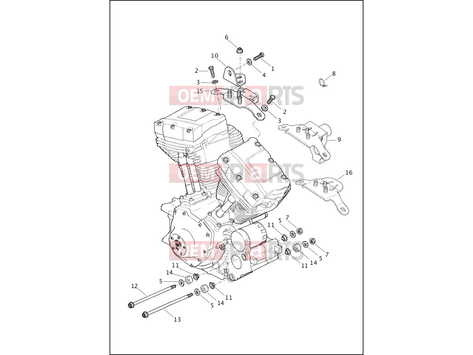 Harley-Davidson 2014 SOFTAIL SOFTAIL STANDARD  - FXST ENGINE MOUNTS