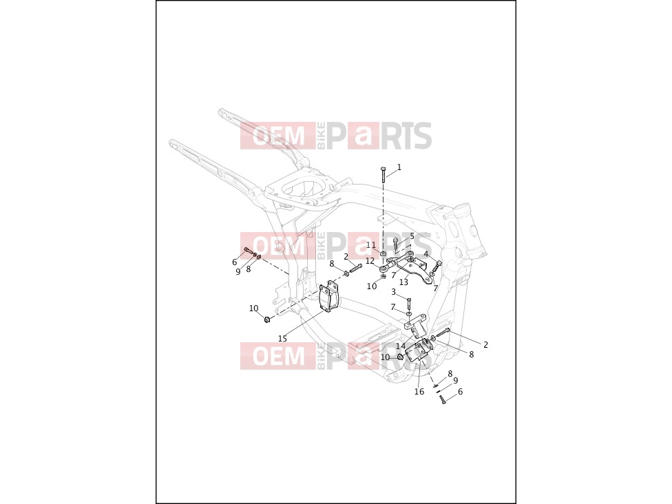 Harley-Davidson 2013 DYNA DYNA SUPER GLIDE CUSTOM ANV  - FXDC ANV ENGINE MOUNTS & STABILIZER LINK