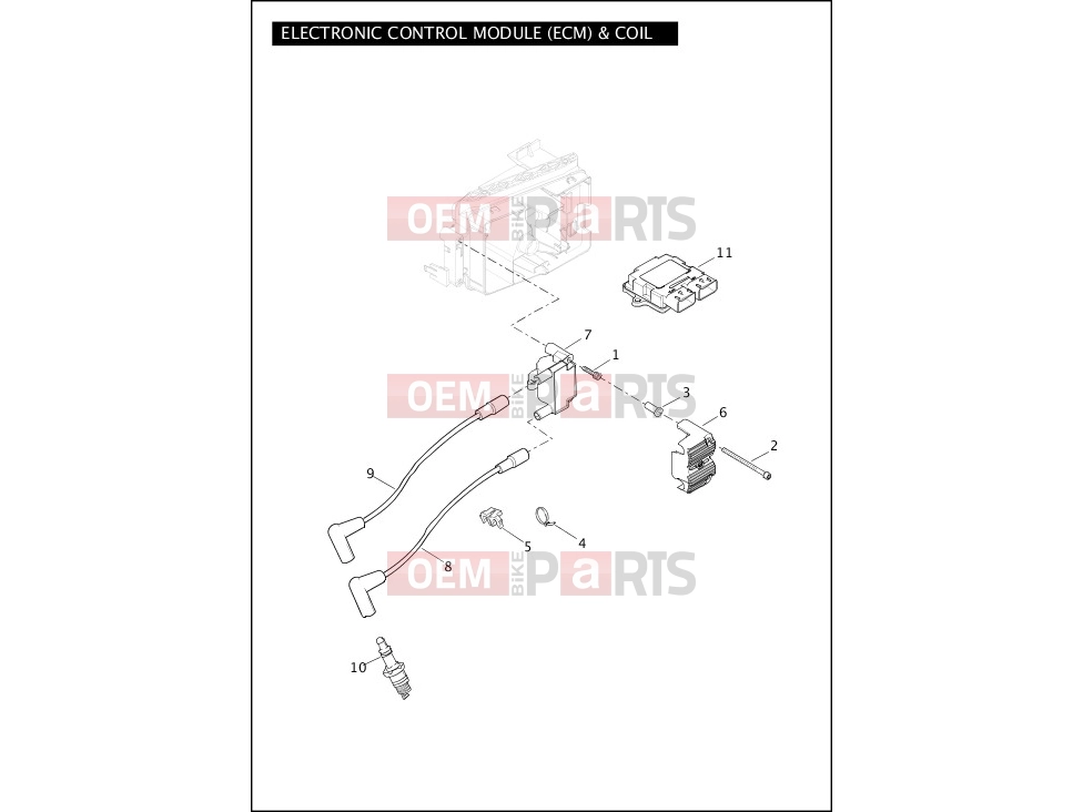 Harley-Davidson 2012 DYNA DYNA SWITCHBACK  - FLD ELECTRONIC CONTROL MODULE (ECM) & COIL