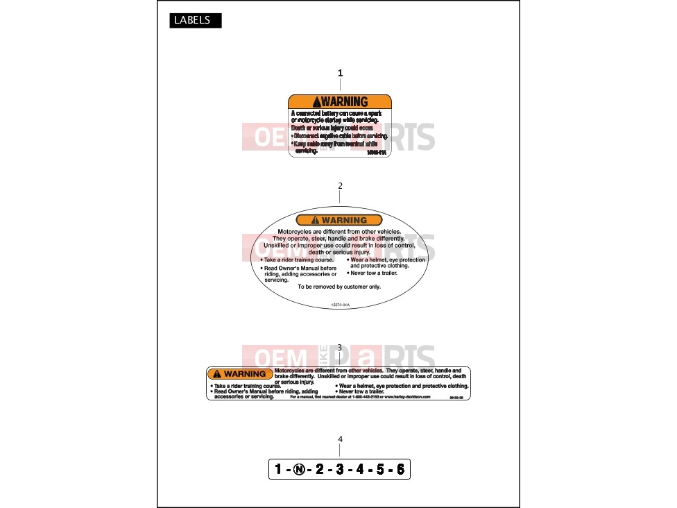Harley-Davidson 2012 DYNA DYNA SUPER GLIDE CUSTOM  - FXDC LABELS