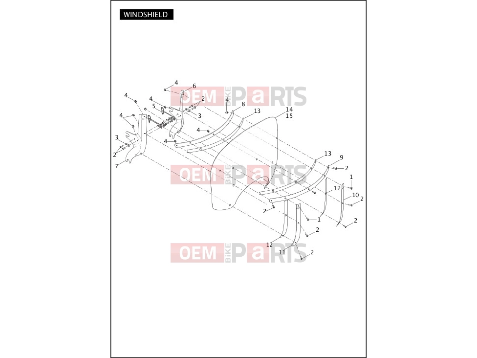 Harley-Davidson 2012 DYNA DYNA FAT BOB  - FXDF 103 WINDSHIELD