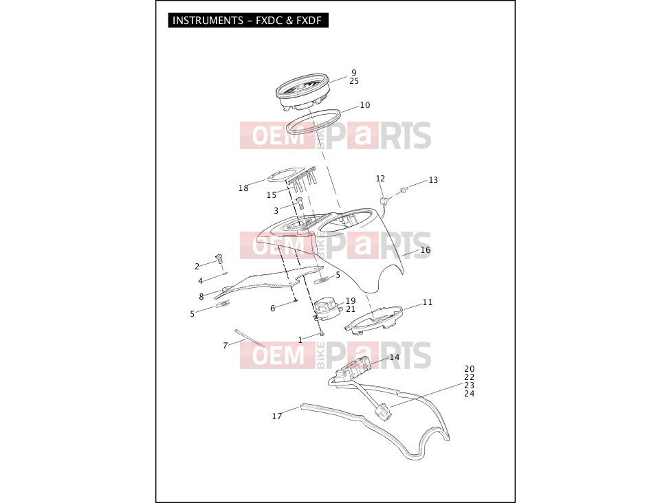 Harley-Davidson 2011 DYNA DYNA SUPER GLIDE CUSTOM  - FXDC INSTRUMENTS - FXDC & FXDF