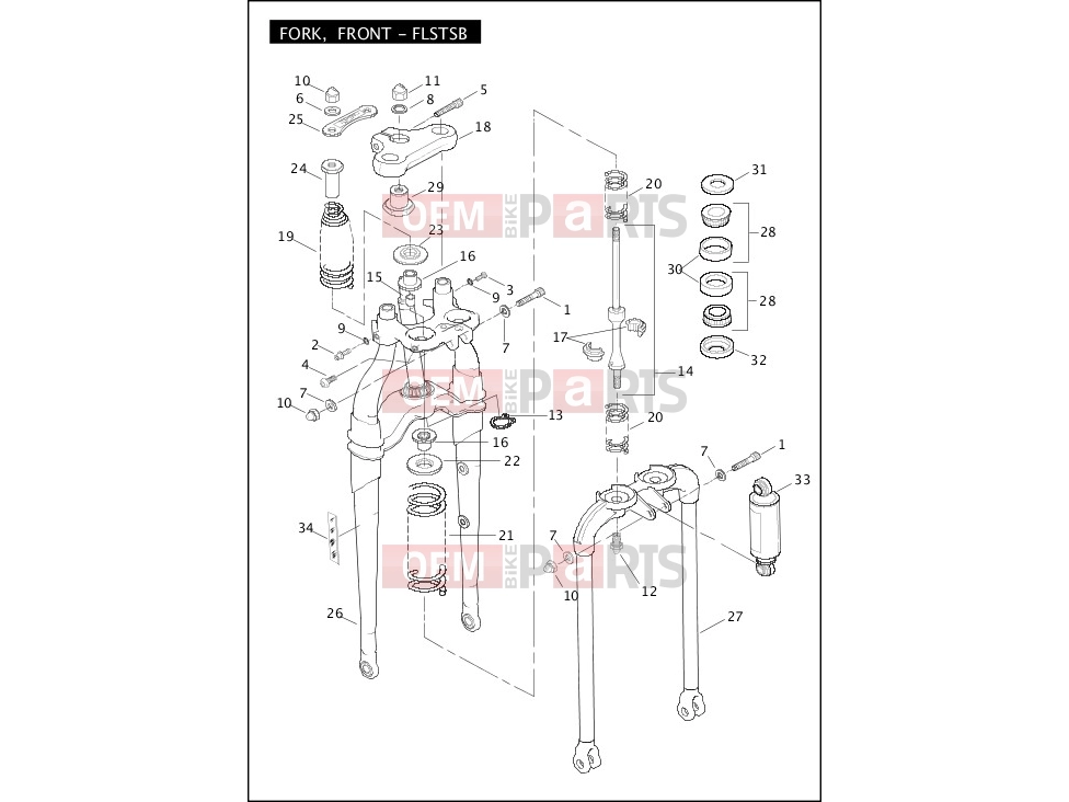 Harley-Davidson 2011 SOFTAIL FAT BOY  - FLSTF FORK, FRONT - FLSTSB