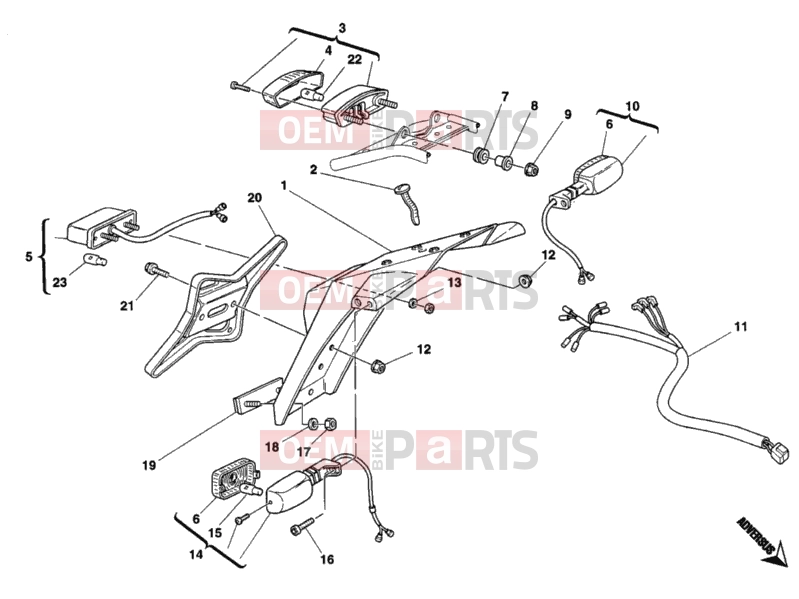 DUCATI 2000 Monster 400 TAILLIGHT » LIGHTING SYSTEM