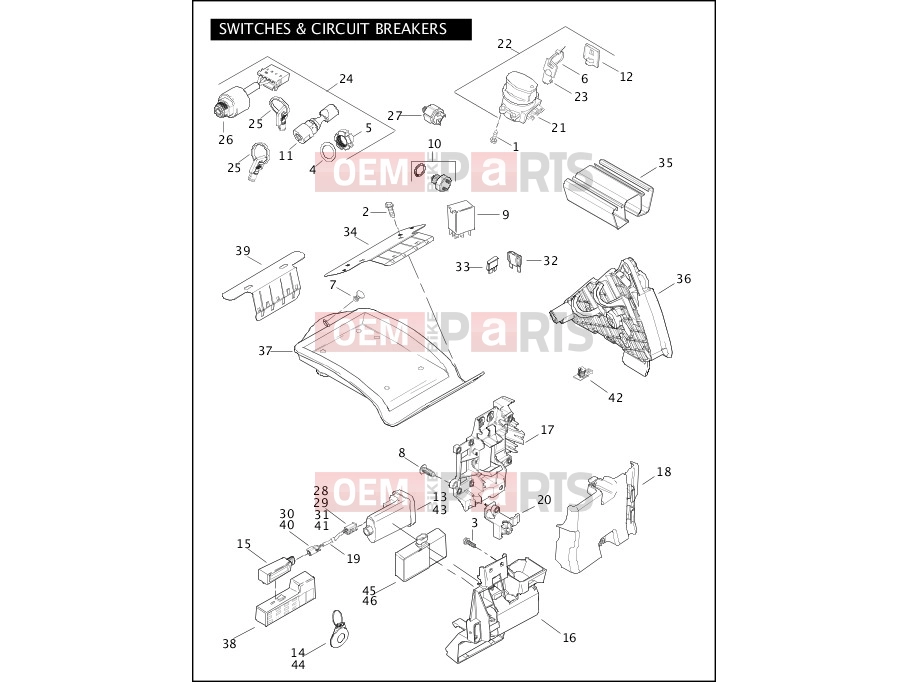 Harley-Davidson 2009 SOFTAIL NIGHT TRAIN  - FXSTB SWITCHES & CIRCUIT BREAKERS