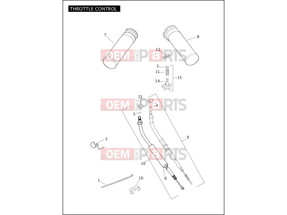 Harley-Davidson 2009 SOFTAIL NIGHT TRAIN  - FXSTB THROTTLE CONTROL