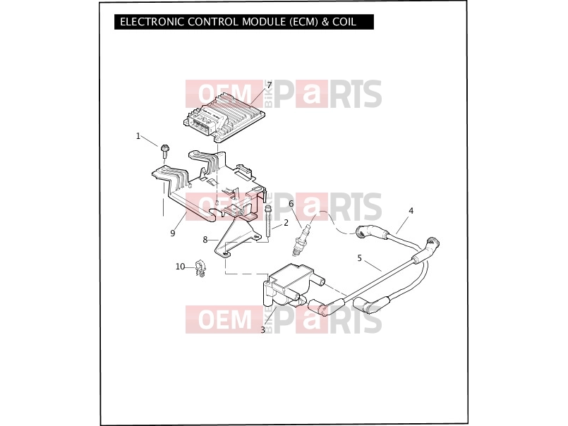 Harley-Davidson 2009 TOURING ELECTRA GLIDE CLASSIC  - FLHTC ELECTRONIC CONTROL MODULE (ECM) & COIL